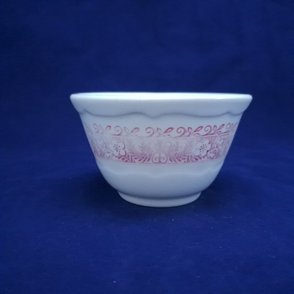 Syracuse Strawberry Hill Pink Floral Custard Cup Vintage Collectible